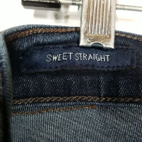Lucky Brand Jeans Womens Size 27 Dark Blue Denim Mid Rise Sweet Straight Leg - Picture 11 of 11